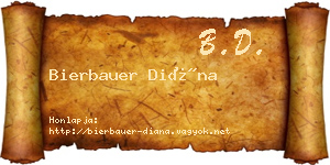 Bierbauer Diána névjegykártya
